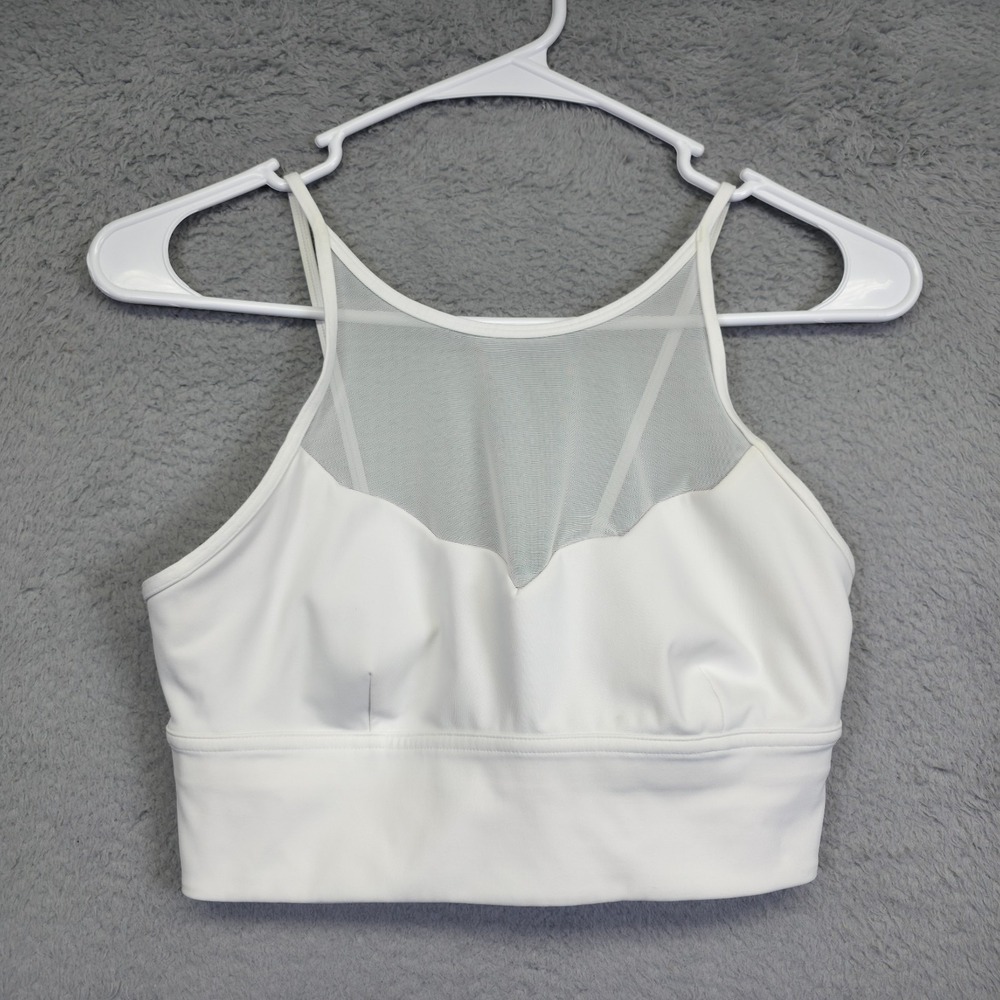 Lululemon Adore Your Core Bra Womens 2 White Mesh Upper Athleisure Performance
